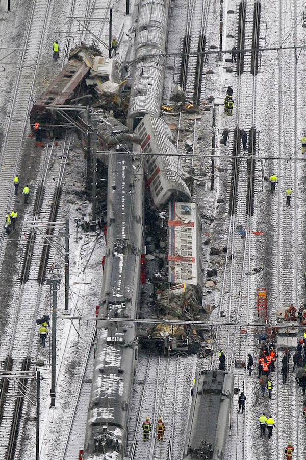 Столкновение поездов в Брюсселе