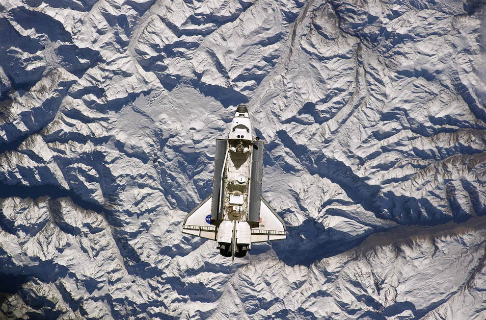 Шаттл, фото из космоса