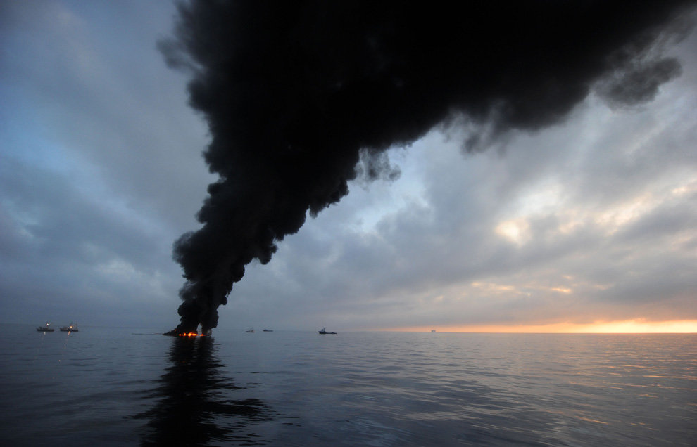 утечка нефти в море