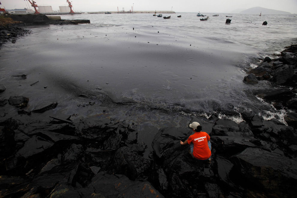 Нефтяное пятно в Жёлтом море