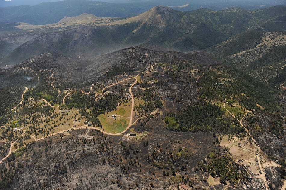 Последствия лесного пожара в каньоне Фомайл