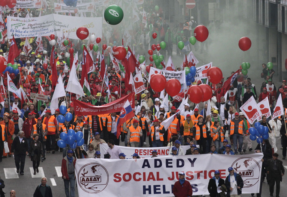 По Европе прокатилась волна протестов против политики строгой экономии