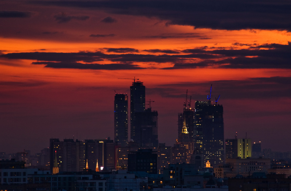 Взгляд на Москву с крыши жилого комплекса «Каскад»
