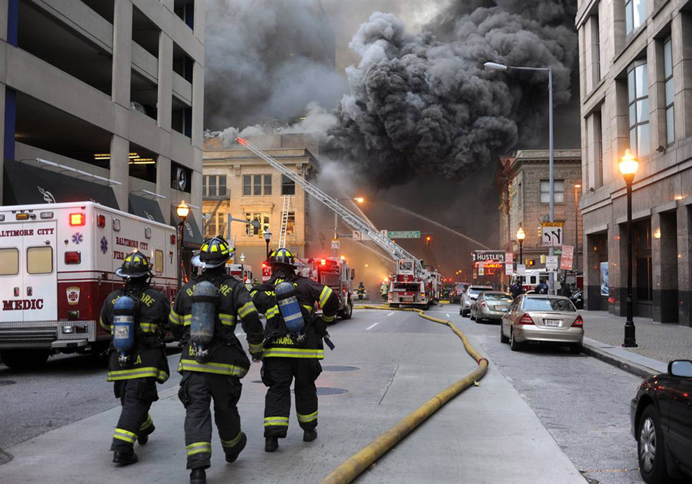 Пожар в Балтиморе