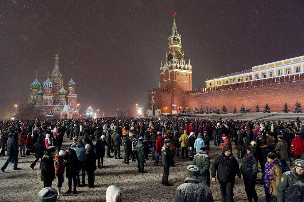 Празднование Нового года на Красной площади