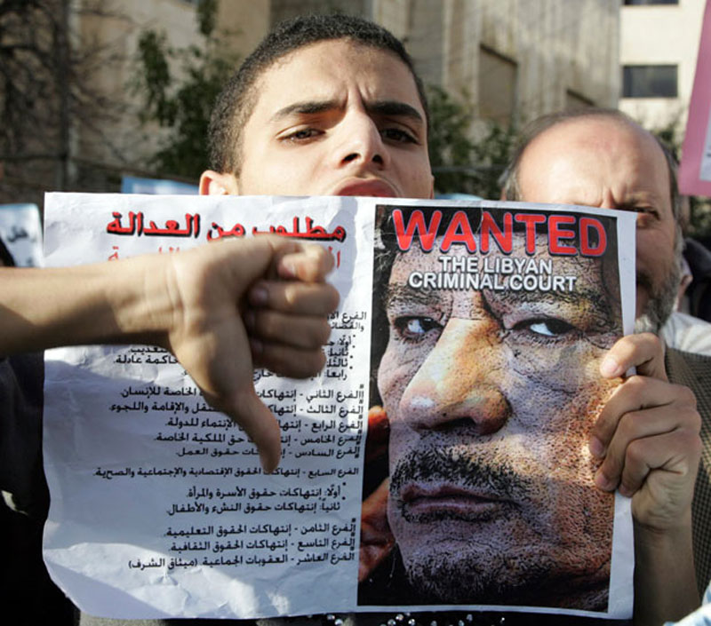 Протесты против Каддафи по всему миру