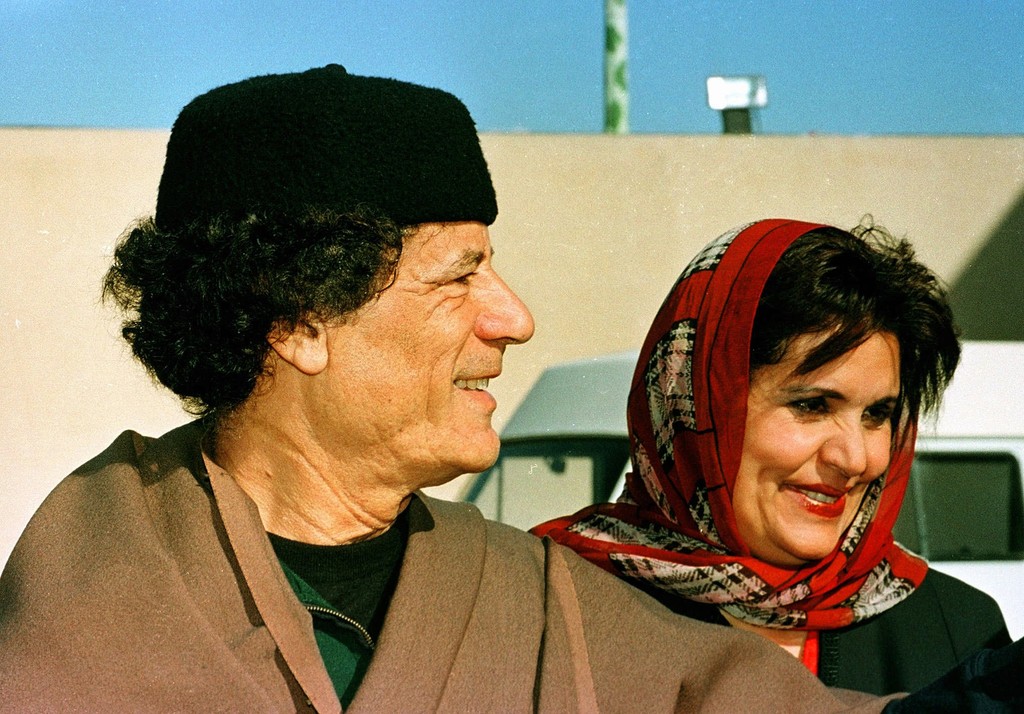 Каддафи и его жена Сафия