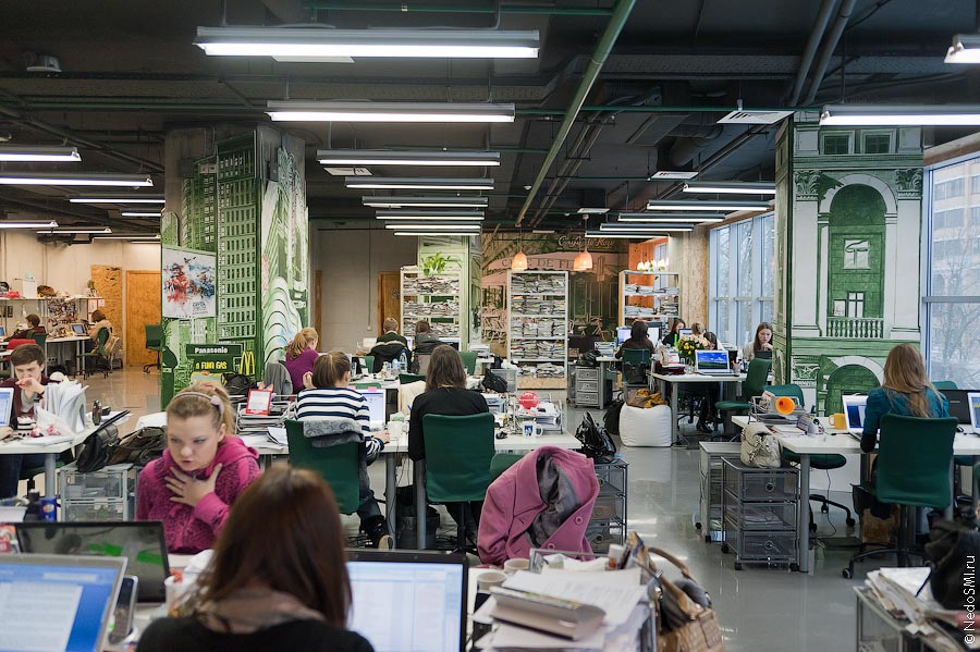 Необычный офис: Зелено и молодо