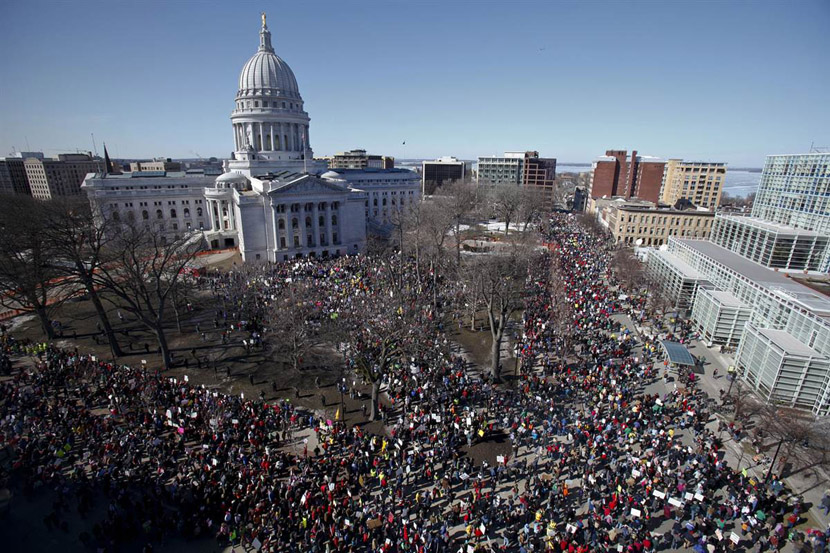 Демонстрации в Висконсине