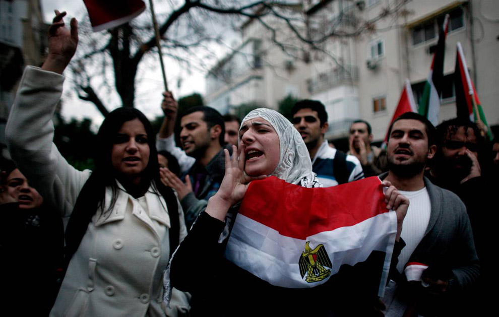 Демонстрации против Хосни Мубарака во всем мире