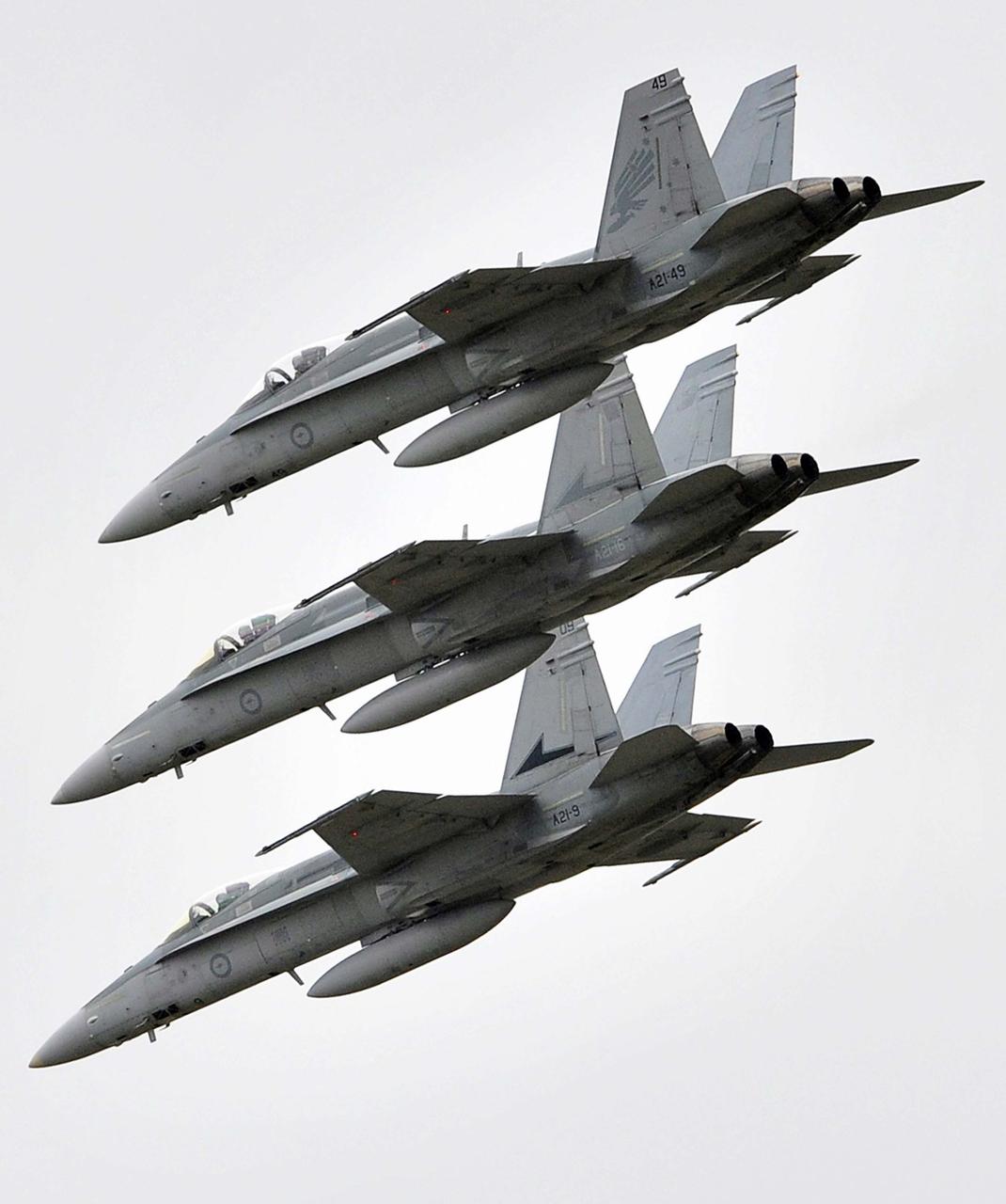 Самолеты F-18 на Австралийском международном авиашоу