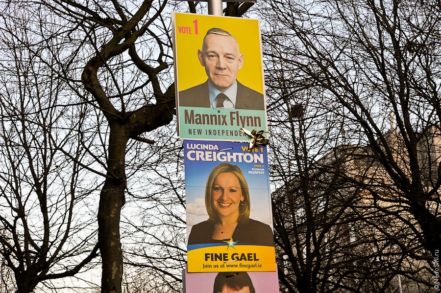 Предвыборная реклама в Дублине.