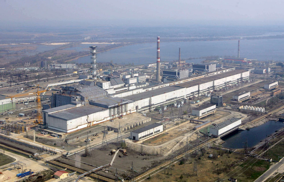 Общий вид на Чернобыльскую АЭС
