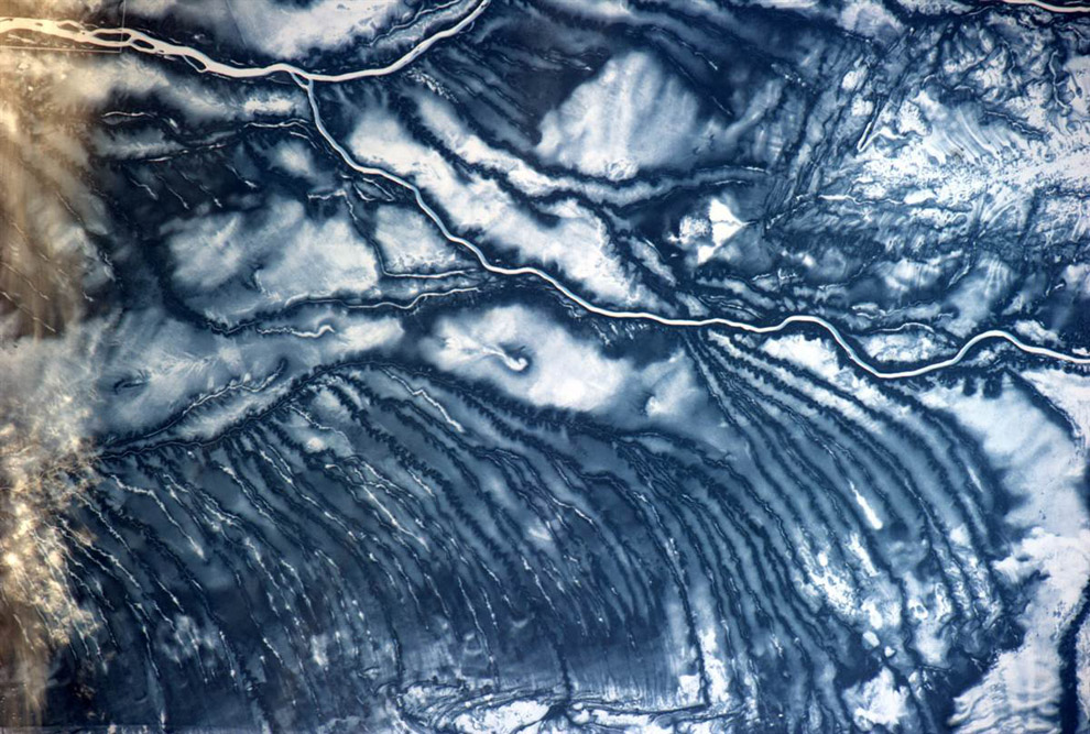Лед на севере Канады из космоса