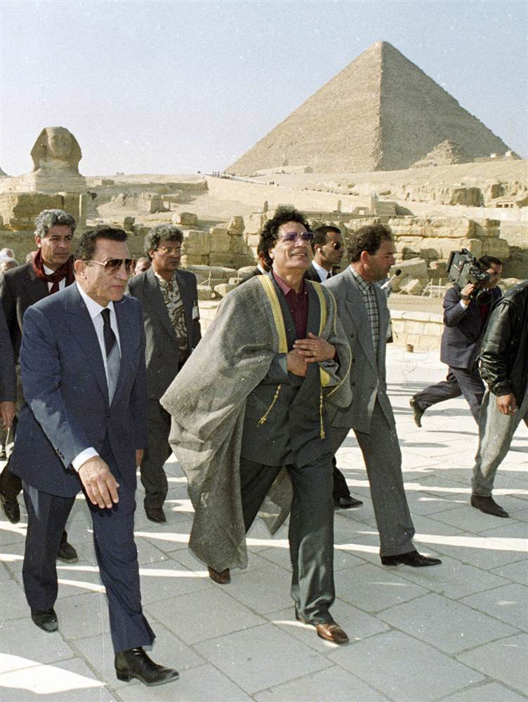 Хосни Мубарак и Каддафи 