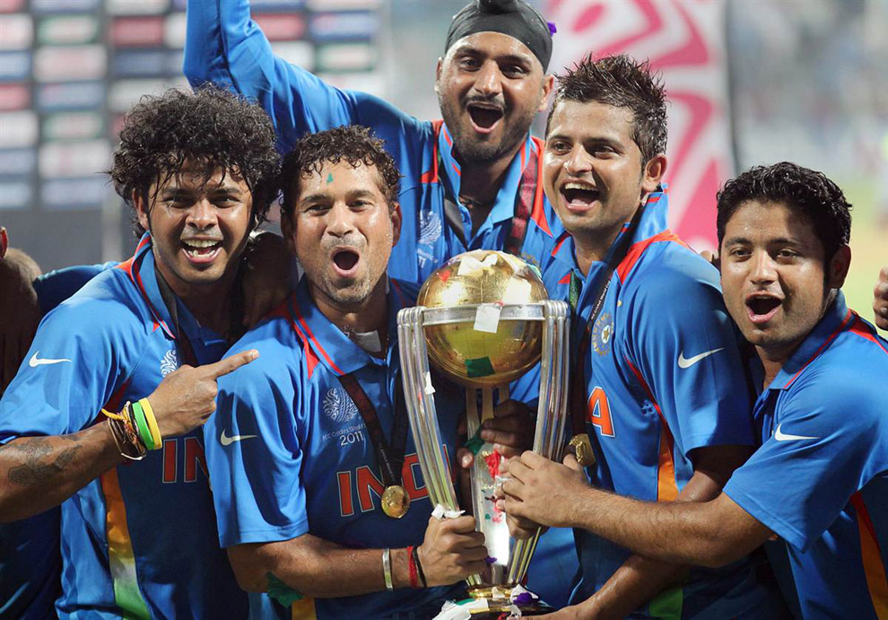 Индийские игроки в крикет 
