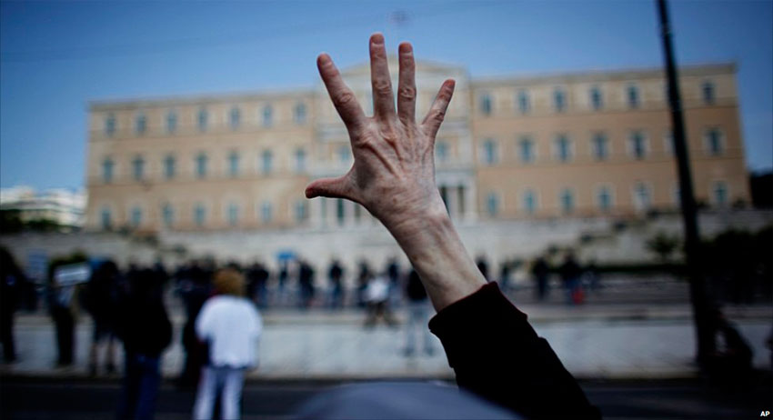 демонстрация в Афинах