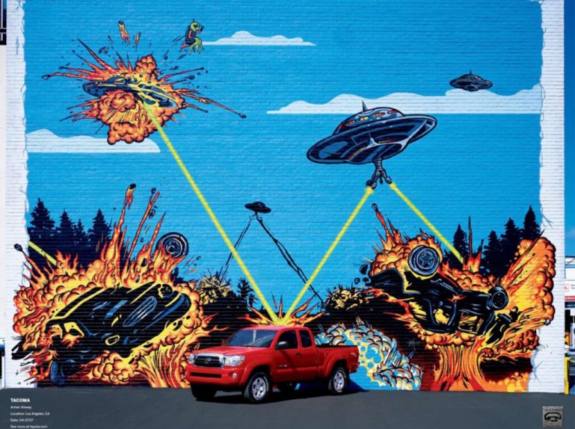 граффити в рекламе Toyota Tacoma