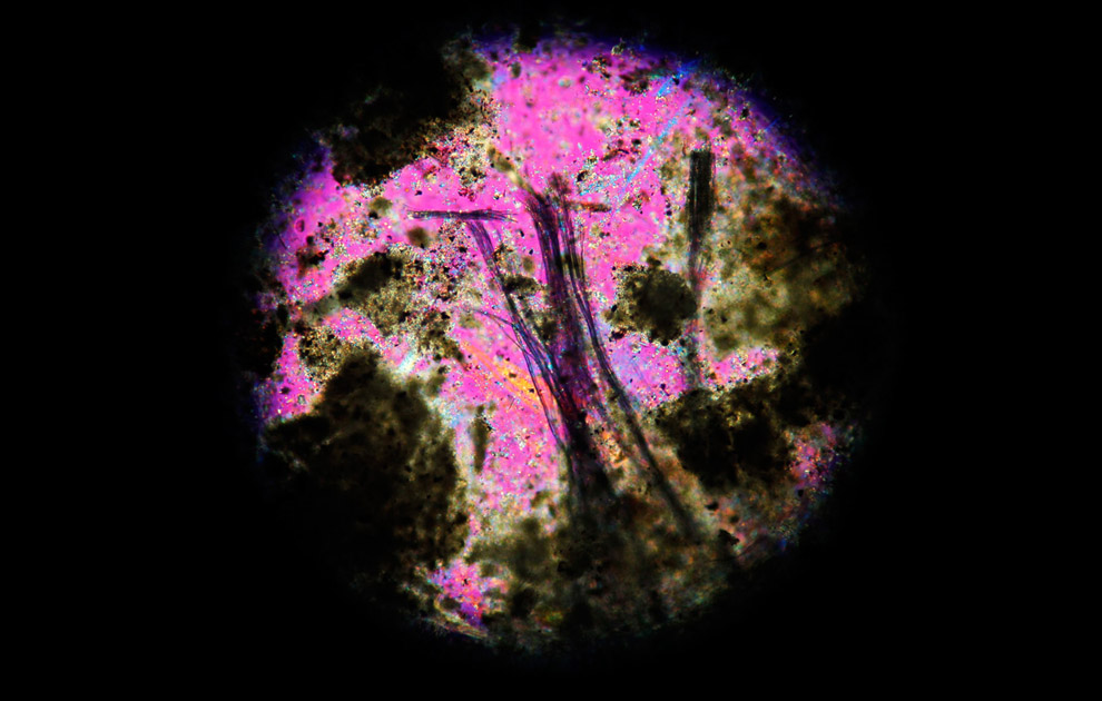 Асбест под микроскопом