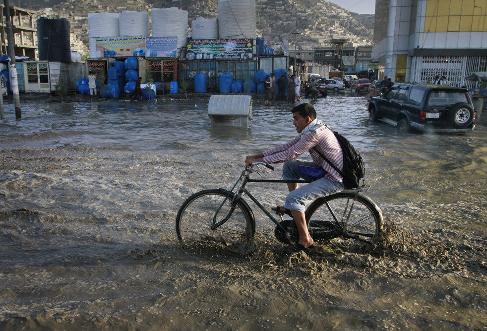 Затопленная улица в Кабуле