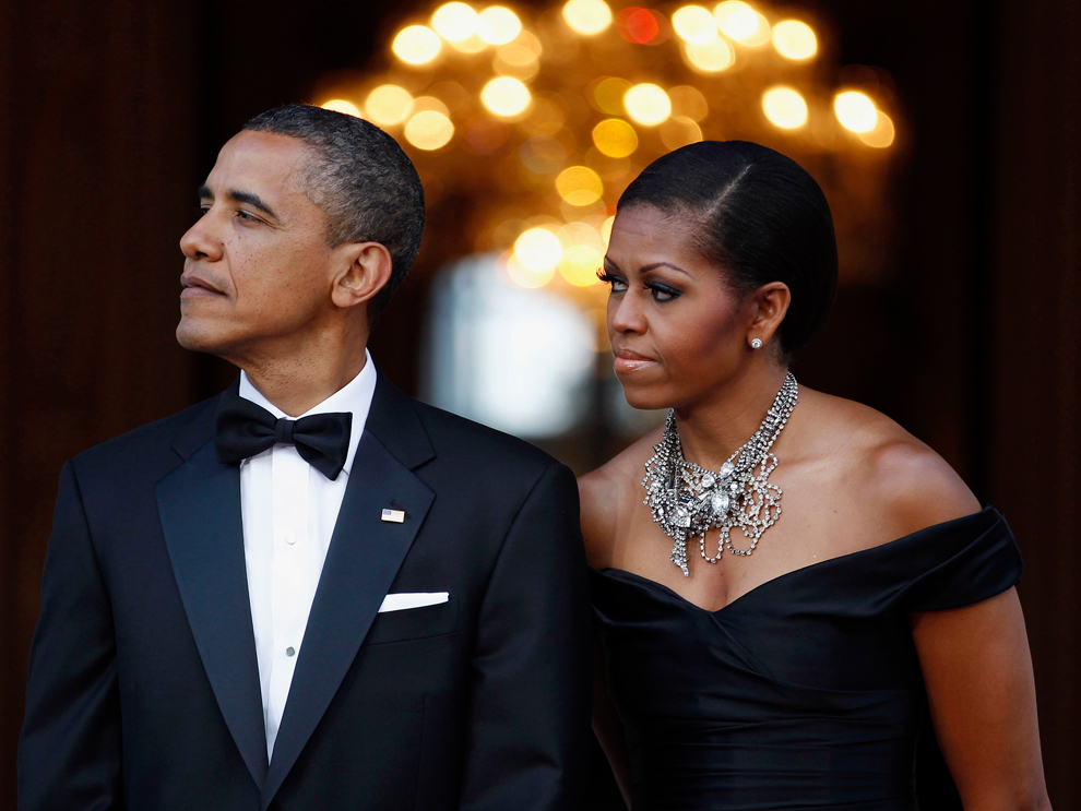 Президент Барак Обама и первая леди Мишель Обама 