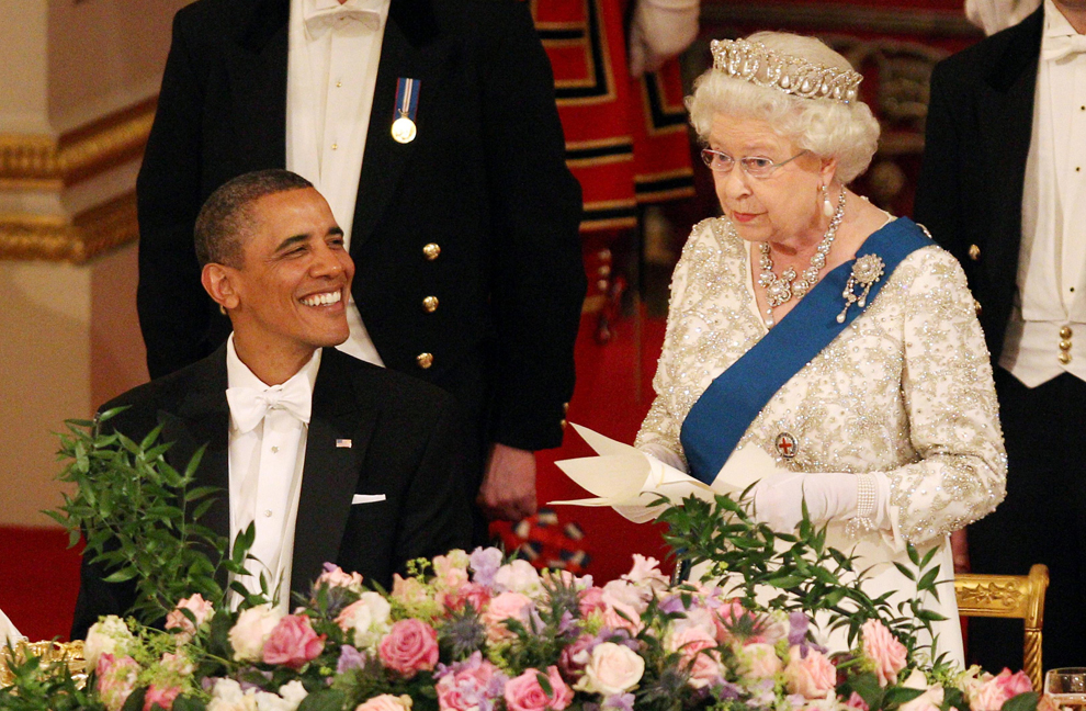 Барак Обама и королева Елизавета