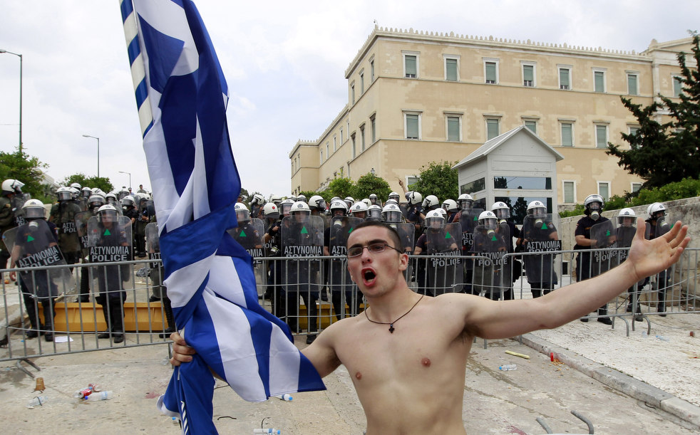Греческий демонстрант