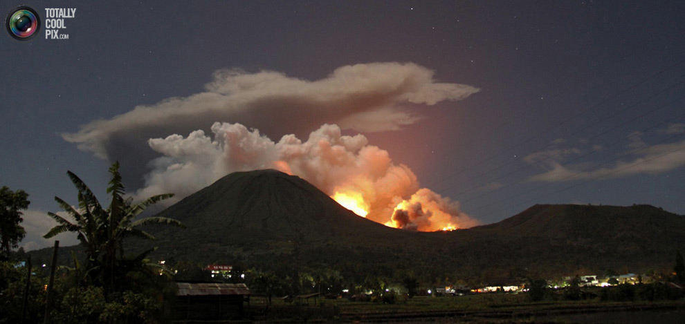 извержение вулкана Локон