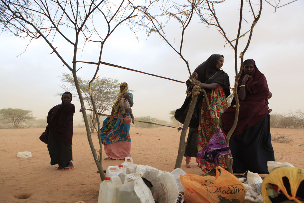 Семья сомалийских беженцев