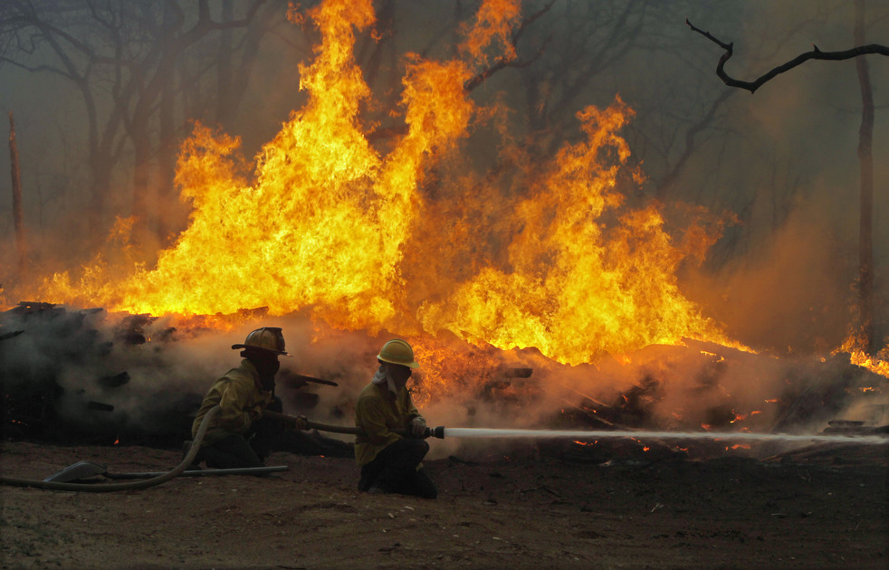 Лесные пожары в Техасе