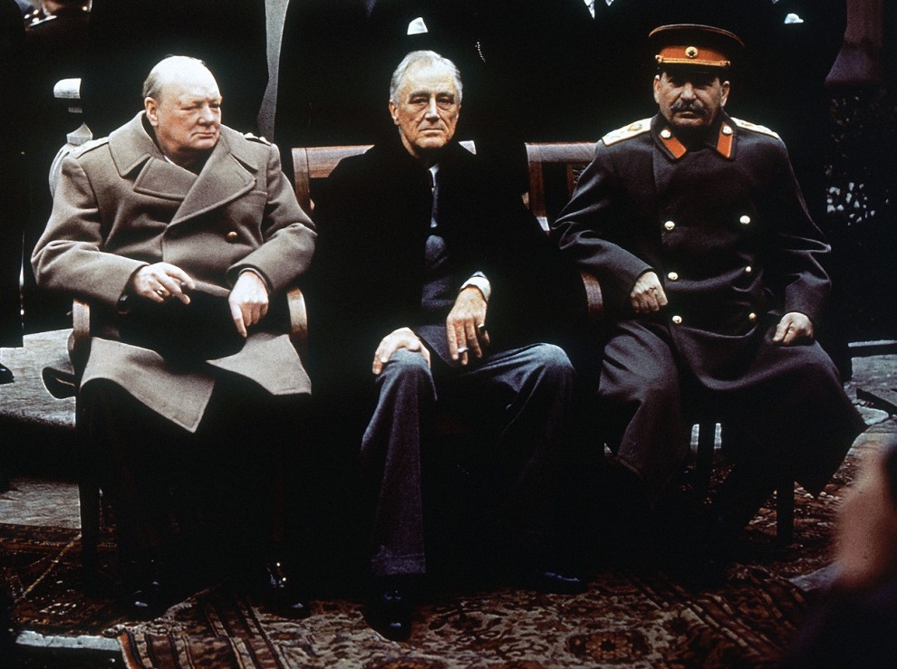 Черчилль, Рузвельт и Сталин в Ливадийском дворце