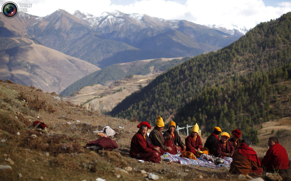 Тибетские буддийские монахини 