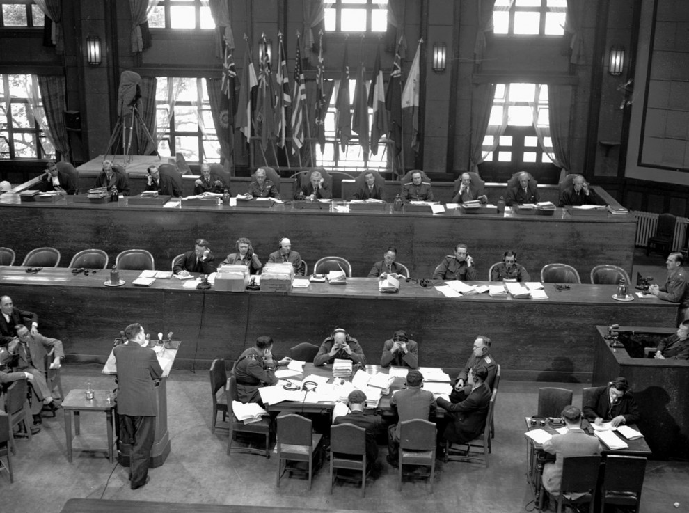 Заседание Международного военного трибунала 