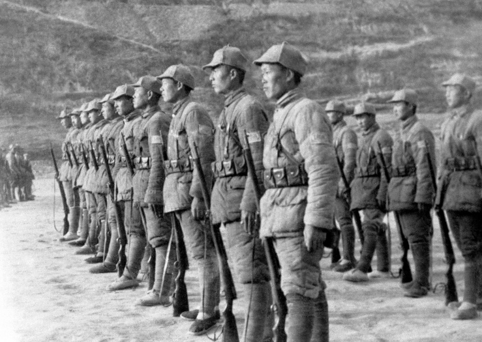 Солдаты китайской коммунистической армии 