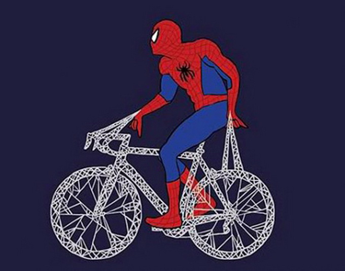 Супергерои на велосипедах.