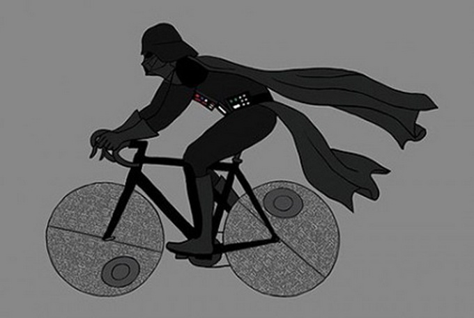 Супергерои на велосипедах.
