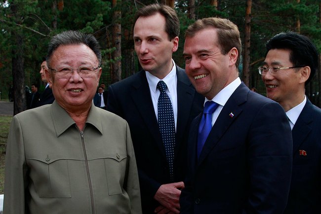Ким Чен Ир и Дмитрий Медведев