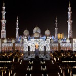Световое шоу в мечети шейха Зайда