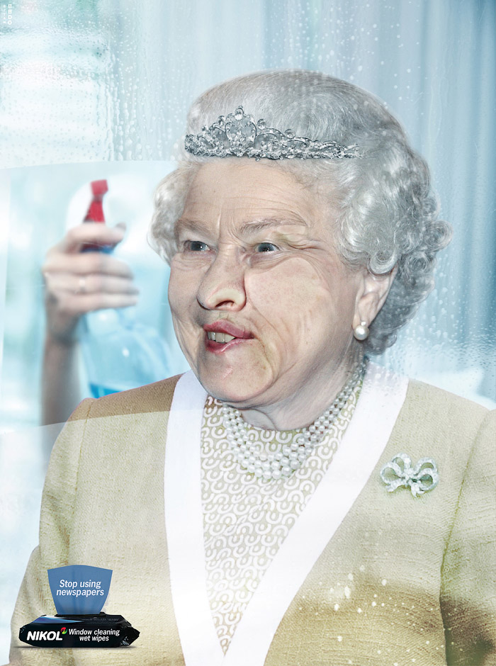 Королева Елизавета II в рекламе Nikol
