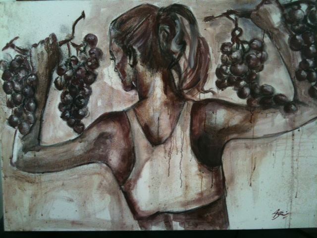 Картины, написанные вином. (Elisabetta Rogai)