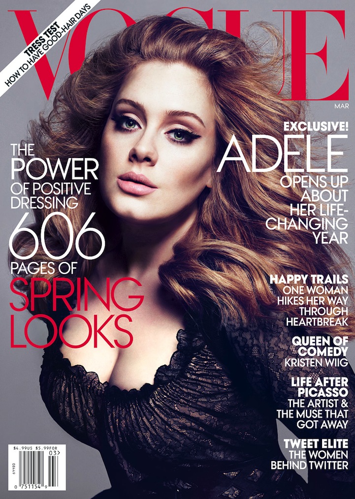Певица Адель в журнале Vogue. (Mert Alas и Marcus Piggott)