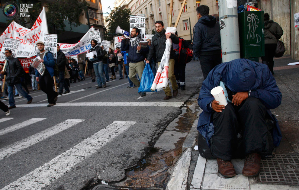 Акции протеста против мер жесткой экономии в Афинах