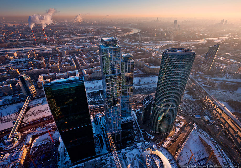Москва-Сити с воздуха