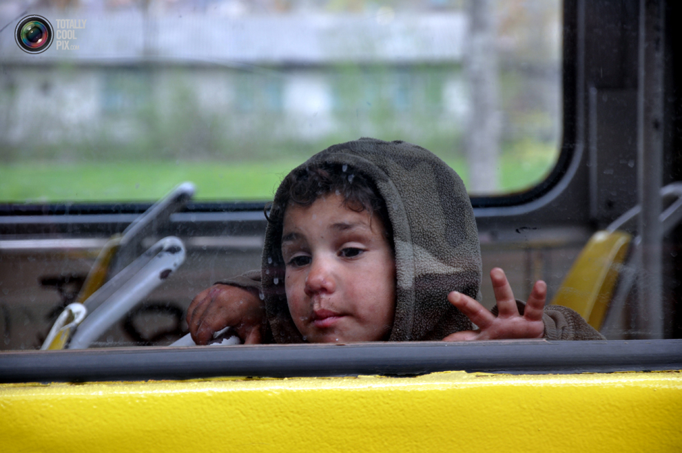 Ребенок в автобусе