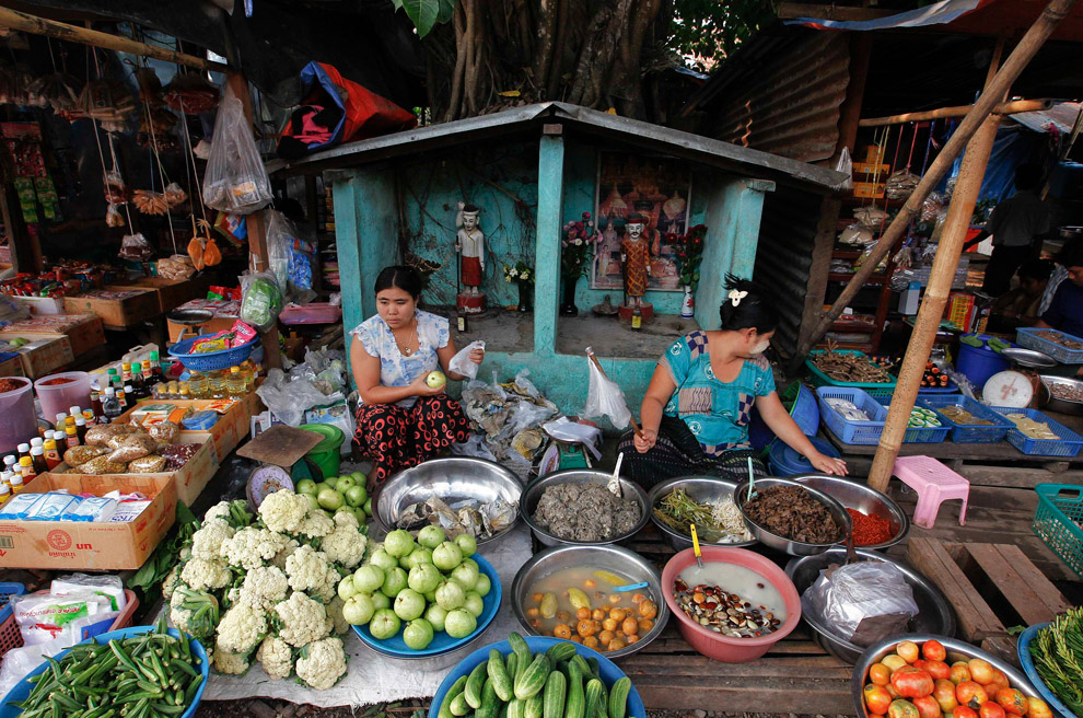 Рынок в Мьянме