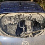Картины на грязных автомобилях