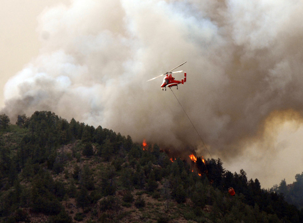 Лесной пожар в Колорадо, США