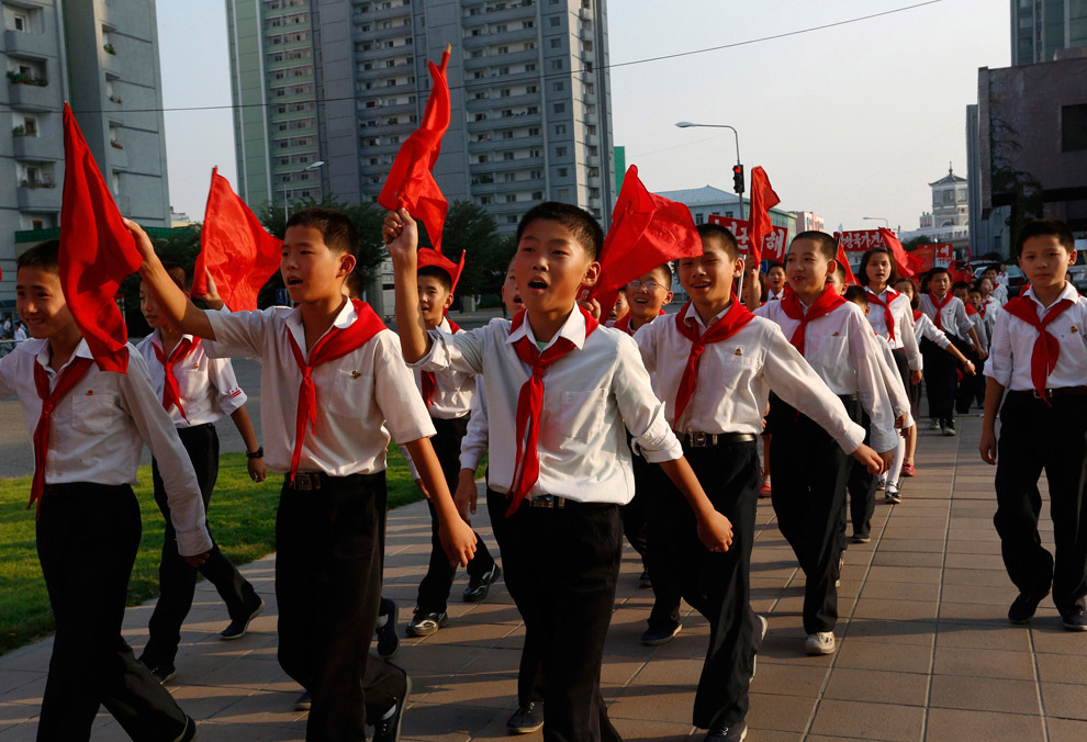 Северокорейские школьники