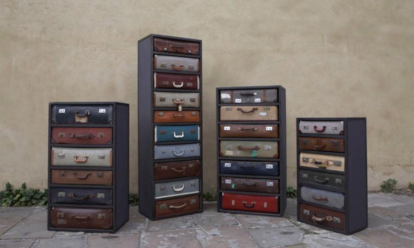 1. Выдвижные ящики из старых чемоданов