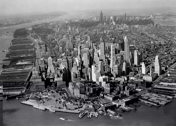13. Оконечность острова Манхэттен, 1935 год.